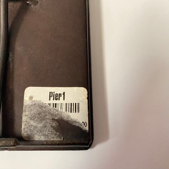 Vintage Pier 1 Metal Picture Stand Frame Wrought Iron Leaf Scroll 3 1/2 x5 Photo - Picture 13 of 16